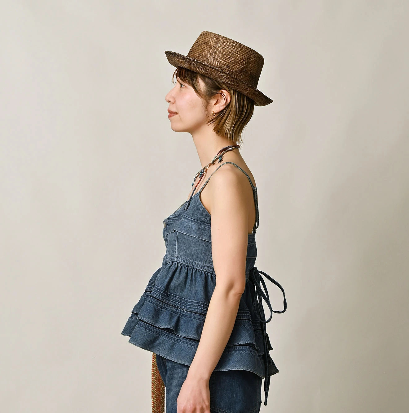 Mugihiko Tiered Frill Camisole Zyu Female Model