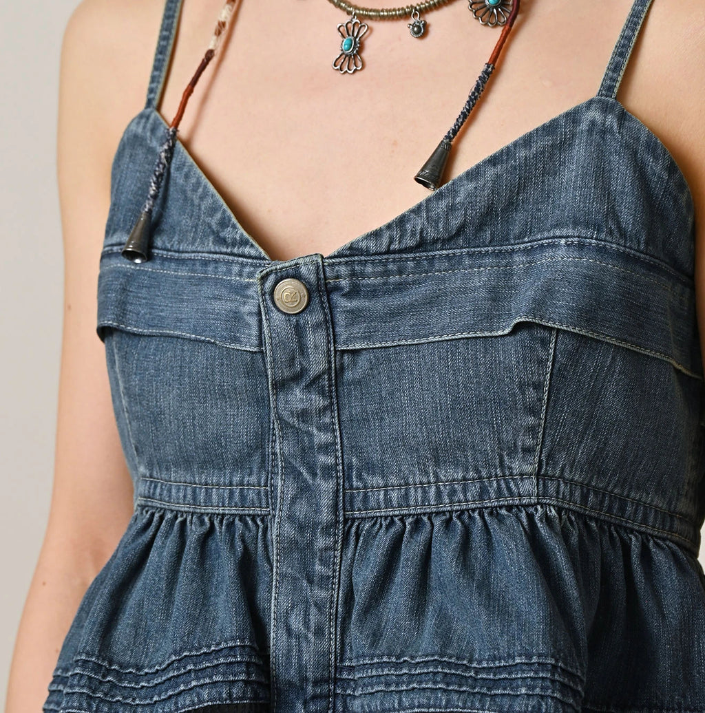 Mugihiko Tiered Frill Camisole Zyu Detail