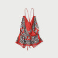 Bandana Paisley Print Tank Top Bra Red