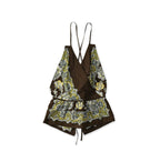 Bandana Paisley Print Tank Top Bra Brown