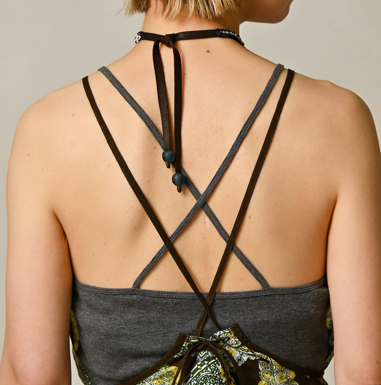 Bandana Paisley Print Tank Top Bra Detail