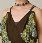 Bandana Paisley Print Tank Top Bra Detail