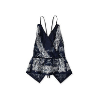Indigo Bandana Paisley Print Tunktop Bra
