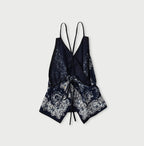 Indigo Bandana Paisley Print Tunktop Bra Back