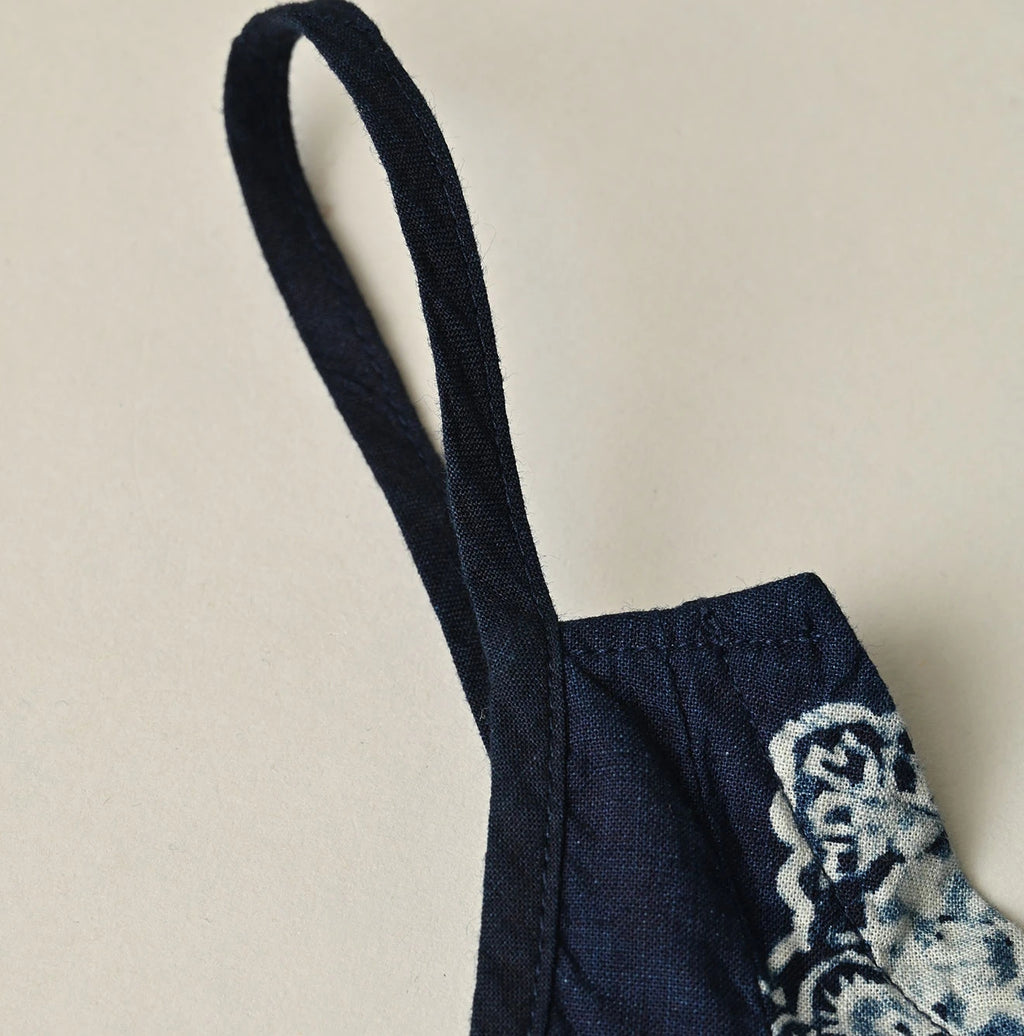 Indigo Bandana Paisley Print Tunktop Bra Detail