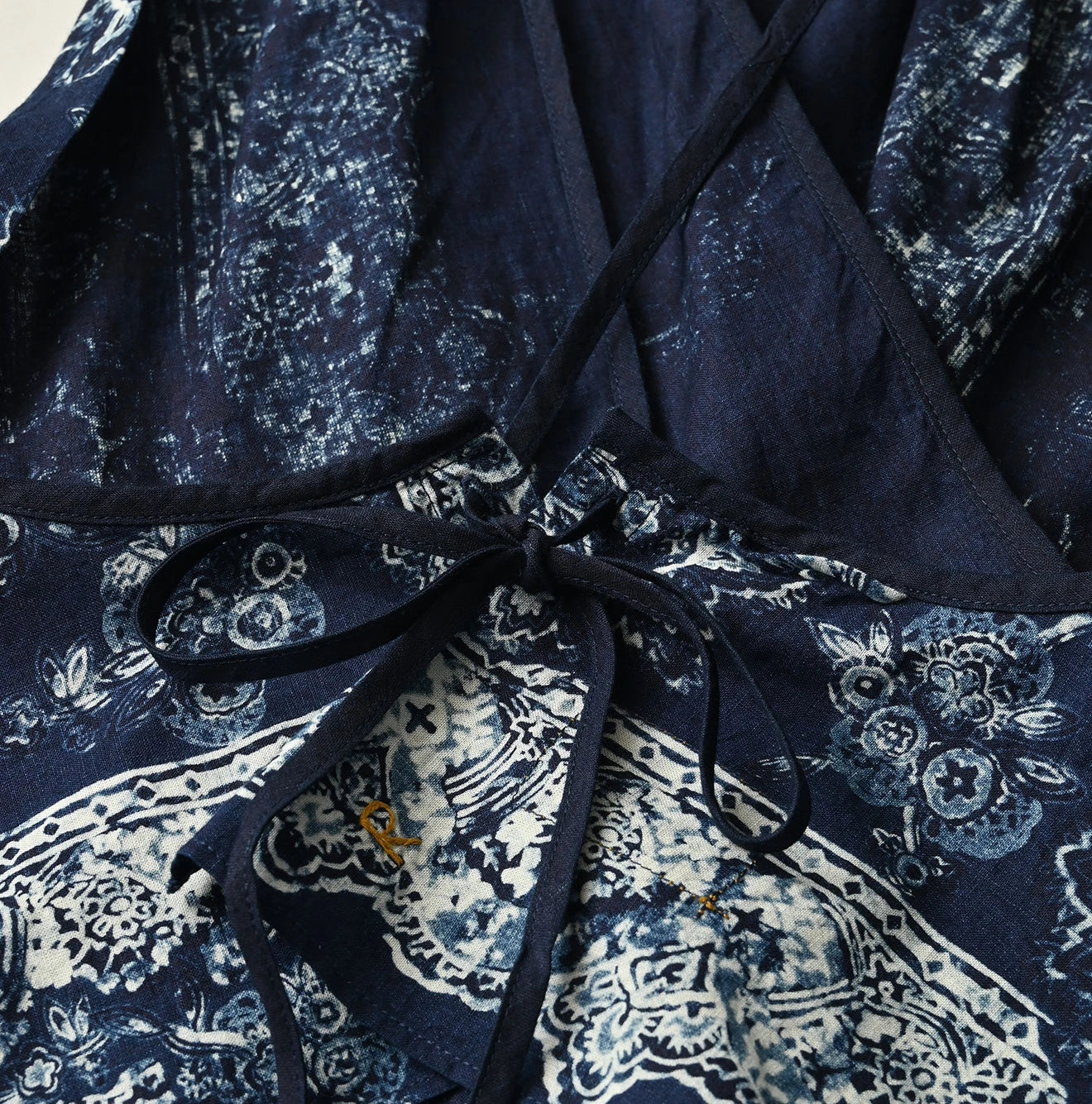 Indigo Bandana Paisley Print Tunktop Bra Detail