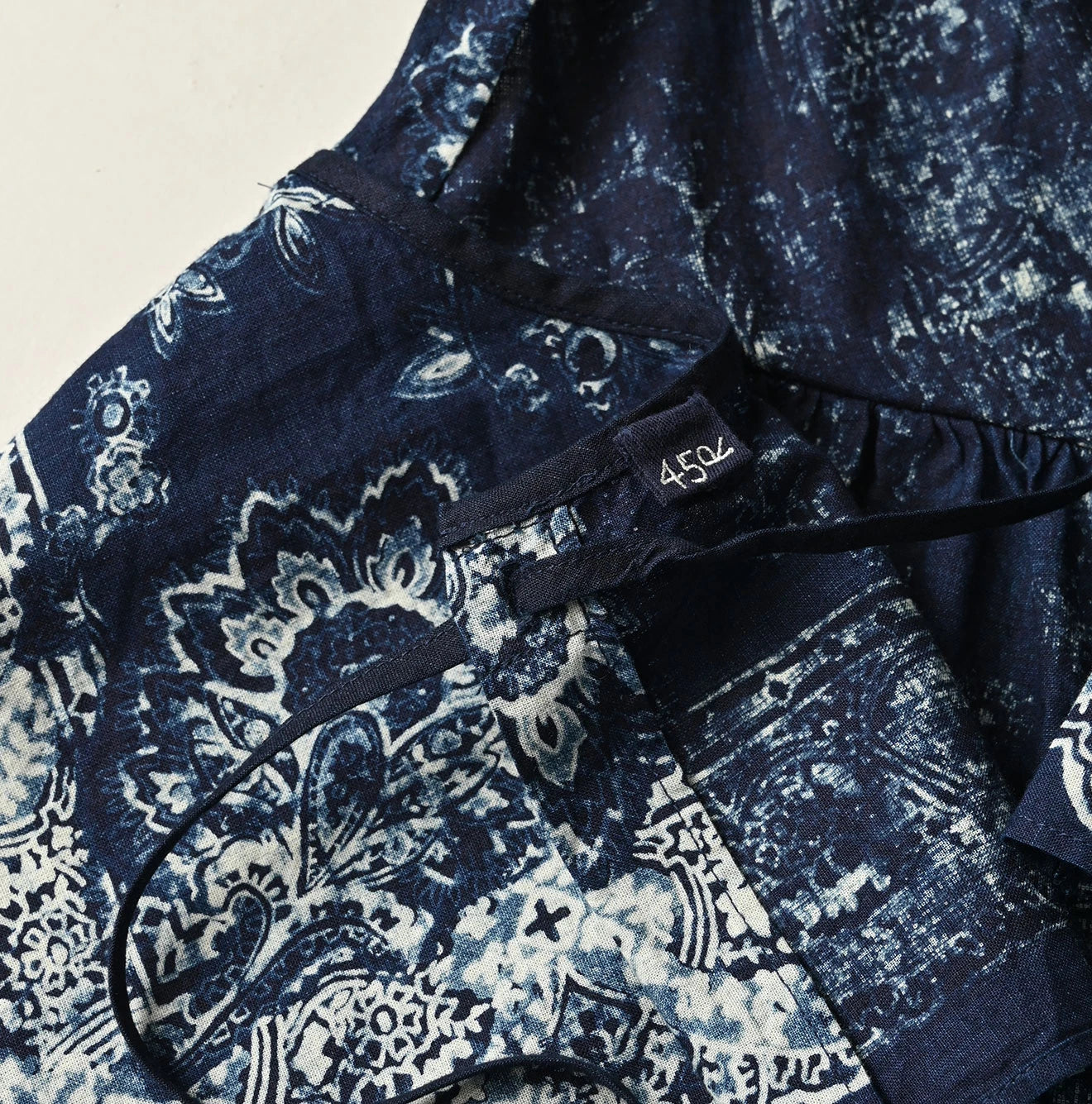 Indigo Bandana Paisley Print Tunktop Bra Detail