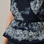 Indigo Bandana Paisley Print Tunktop Bra Detail