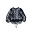 Indigo Bandana Paisley Print Puff Blouse
