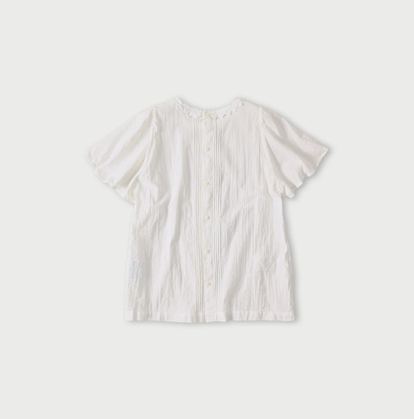 Indian Khadi Pin Tuck Lace Blouse Back