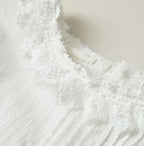 Indian Khadi Pin Tuck Lace Blouse Detail