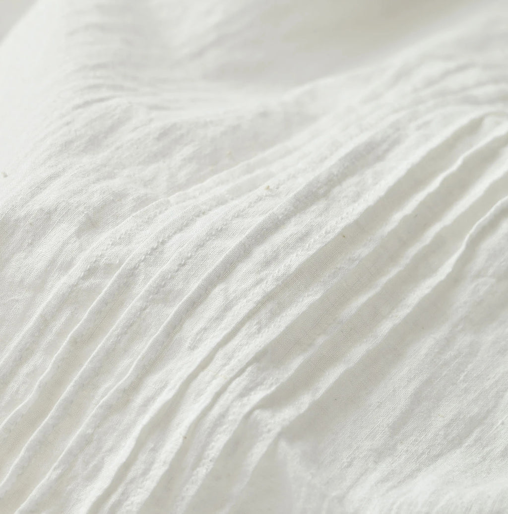 Indian Khadi Pin Tuck Lace Blouse Detail