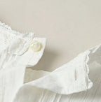 Indian Khadi Pin Tuck Lace Blouse Detail