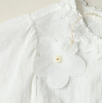 Indian Khadi Pin Tuck Lace Blouse Detail