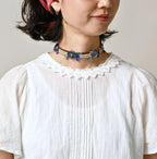 Indian Khadi Pin Tuck Lace Blouse Detail
