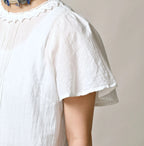 Indian Khadi Pin Tuck Lace Blouse Detail