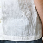 Indian Khadi Pin Tuck Lace Blouse Detail