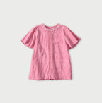 Indian Khadi Pin Tuck Lace Blouse Pink
