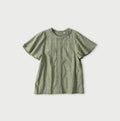 Indian Khadi Pin Tuck Lace Blouse Green