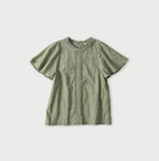 Indian Khadi Pin Tuck Lace Blouse Green