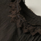 Indian Khadi Pin Tuck Lace Blouse Detail