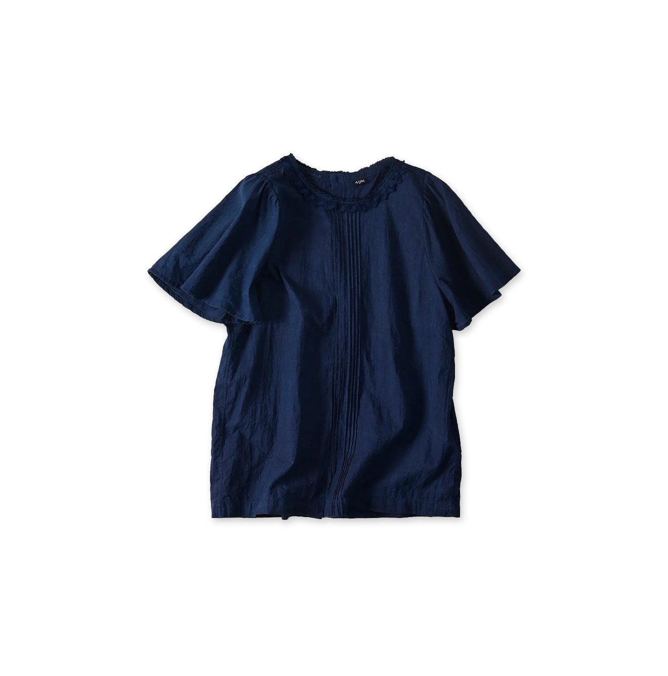 Ai Indian Khadi Pin Tuck Lace Blouse