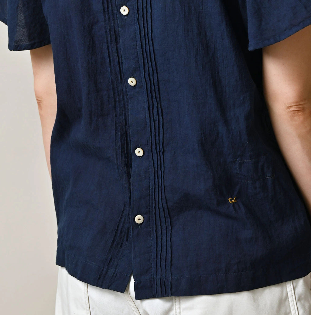 Ai Indian Khadi Pin Tuck Lace Blouse Detail