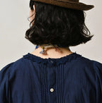 Ai Indian Khadi Pin Tuck Lace Blouse Detail