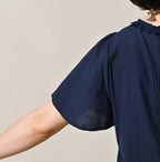 Ai Indian Khadi Pin Tuck Lace Blouse Detail