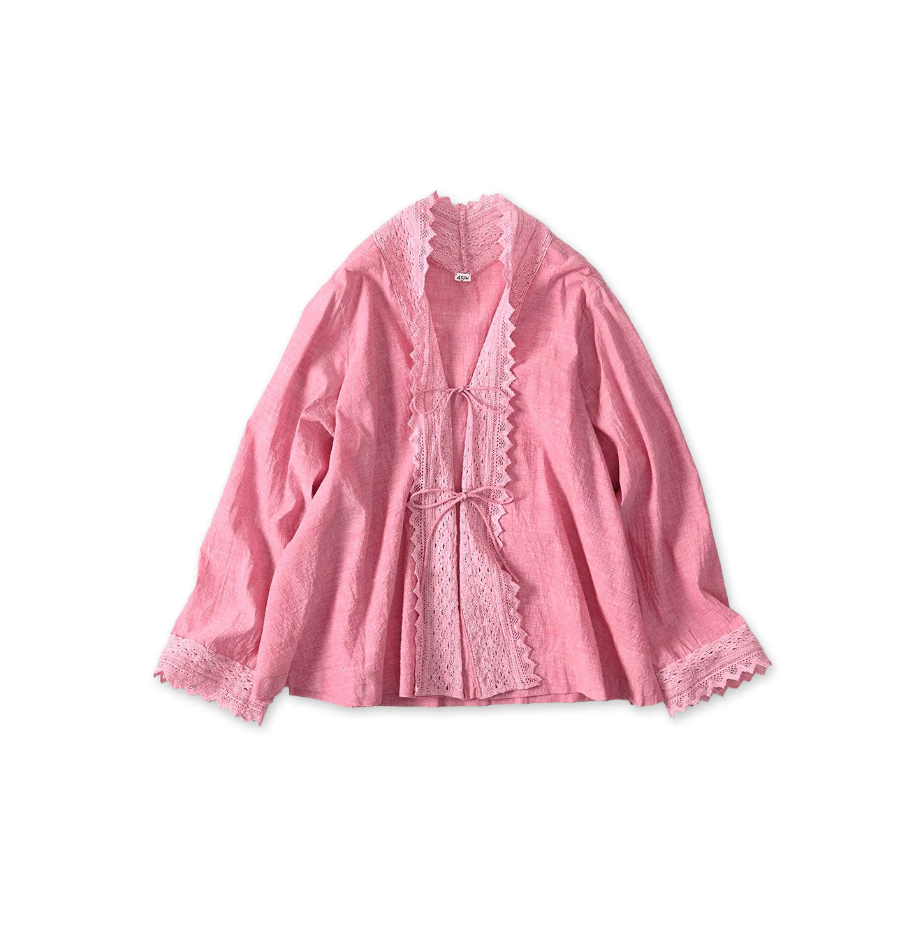 Indian Khadi Lace Cache-Coeur Pink