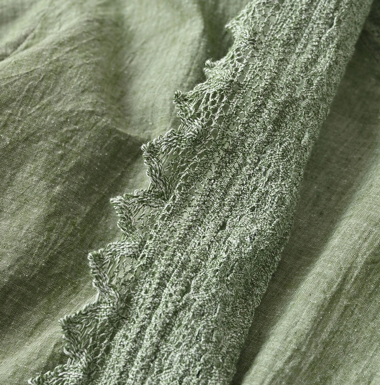 Indian Khadi Lace Cache-Coeur Detail