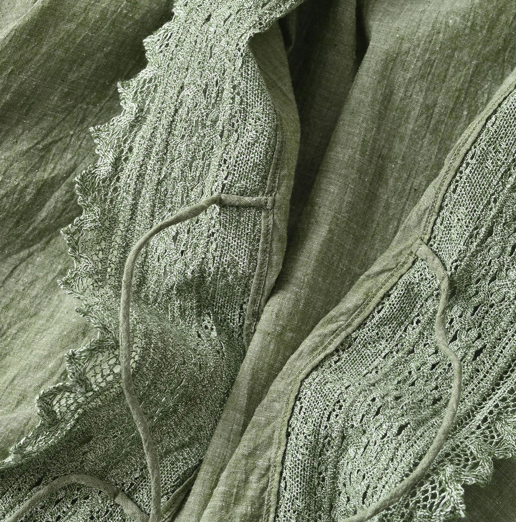 Indian Khadi Lace Cache-Coeur Detail