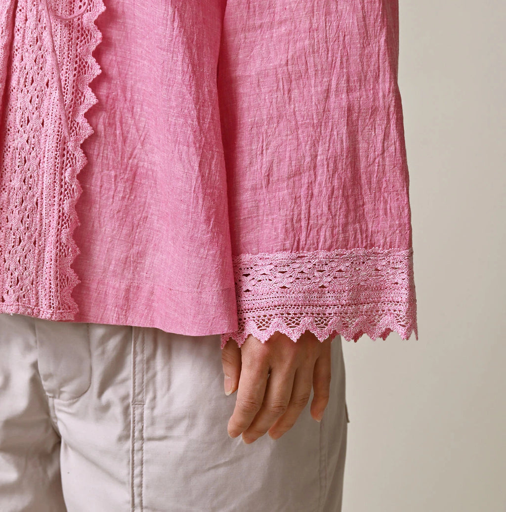 Indian Khadi Lace Cache-Coeur Detail