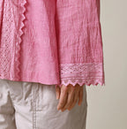Indian Khadi Lace Cache-Coeur Detail