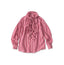 Gauze Gingham Frill Long Sleeve Coupé Shirt Magenta Gingham