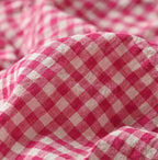 Gauze Gingham Frill Long Sleeve Coupé Shirt Detail