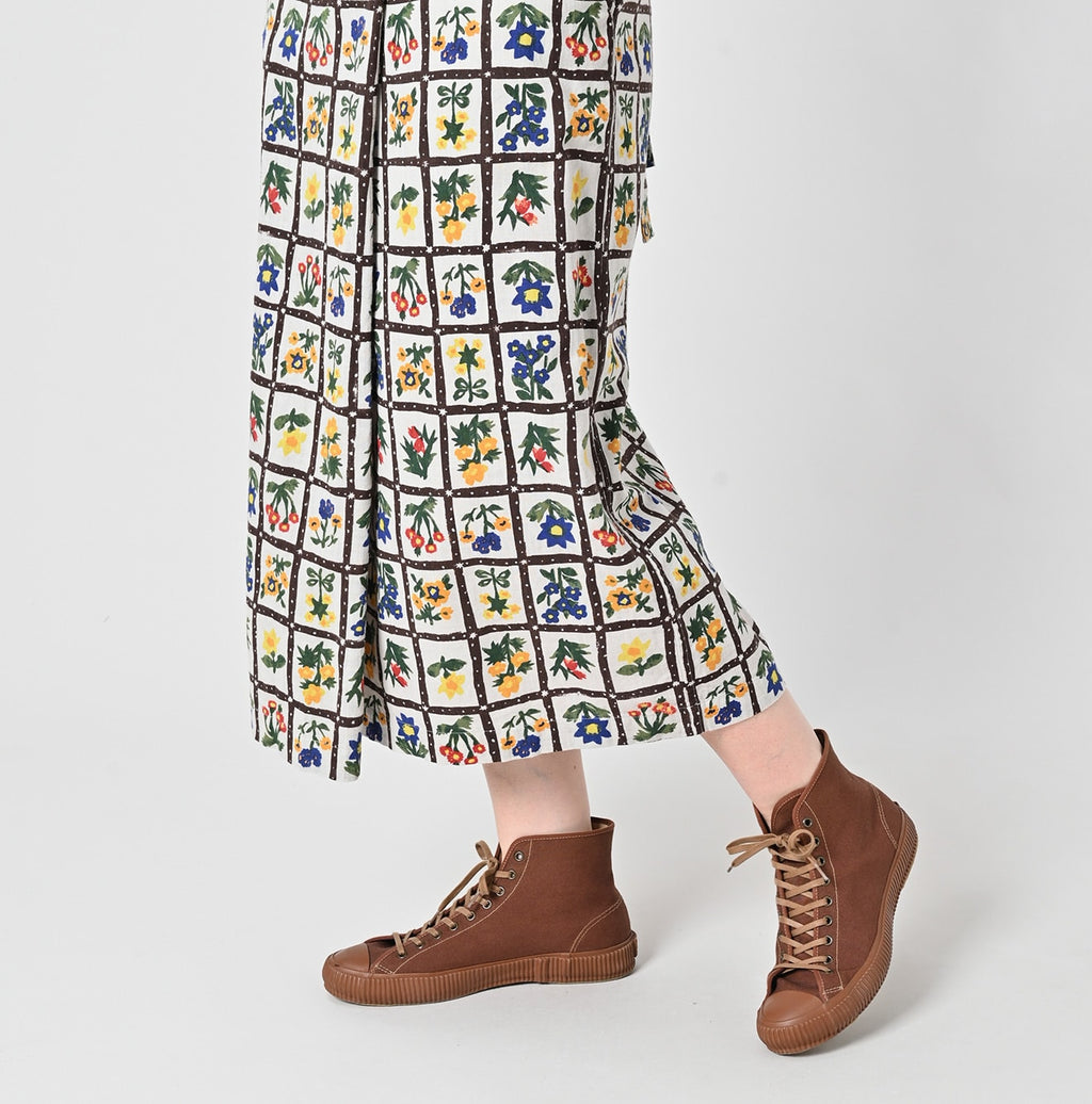 Khadi Fleur Chambre Print Wrapped Skirt Female Model