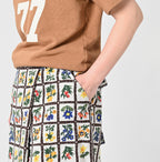 Khadi Fleur Chambre Print Wrapped Skirt Detail