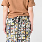 Khadi Fleur Chambre Print Wrapped Skirt Detail