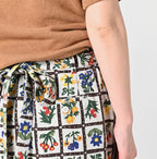 Khadi Fleur Chambre Print Wrapped Skirt Detail