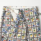 Khadi Fleur Chambre Print Wrapped Skirt Detail