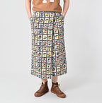Khadi Fleur Chambre Print Wrapped Skirt Female Model