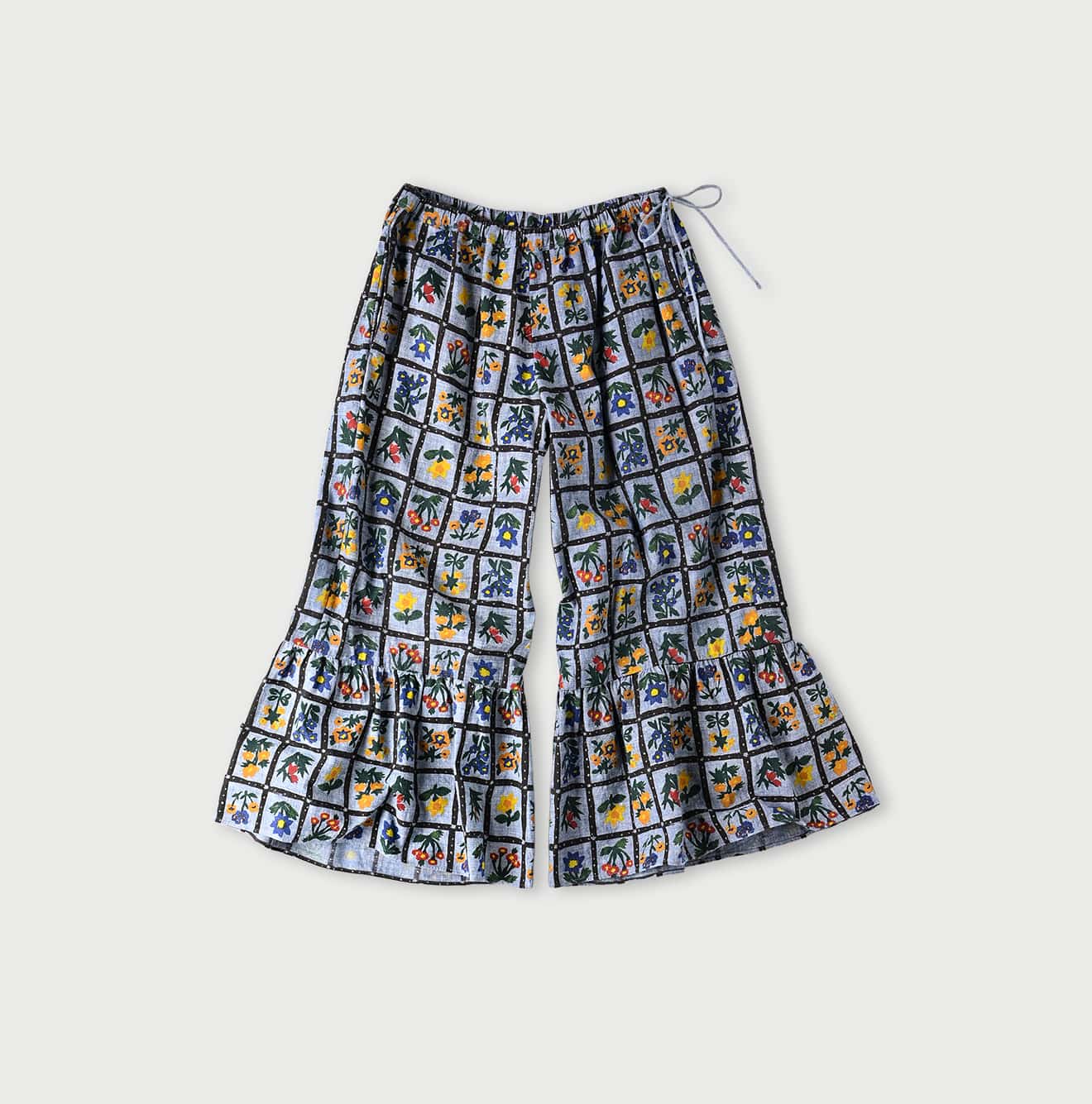 Dungaree Khadi Fleur Chambre Print Rapper Pants