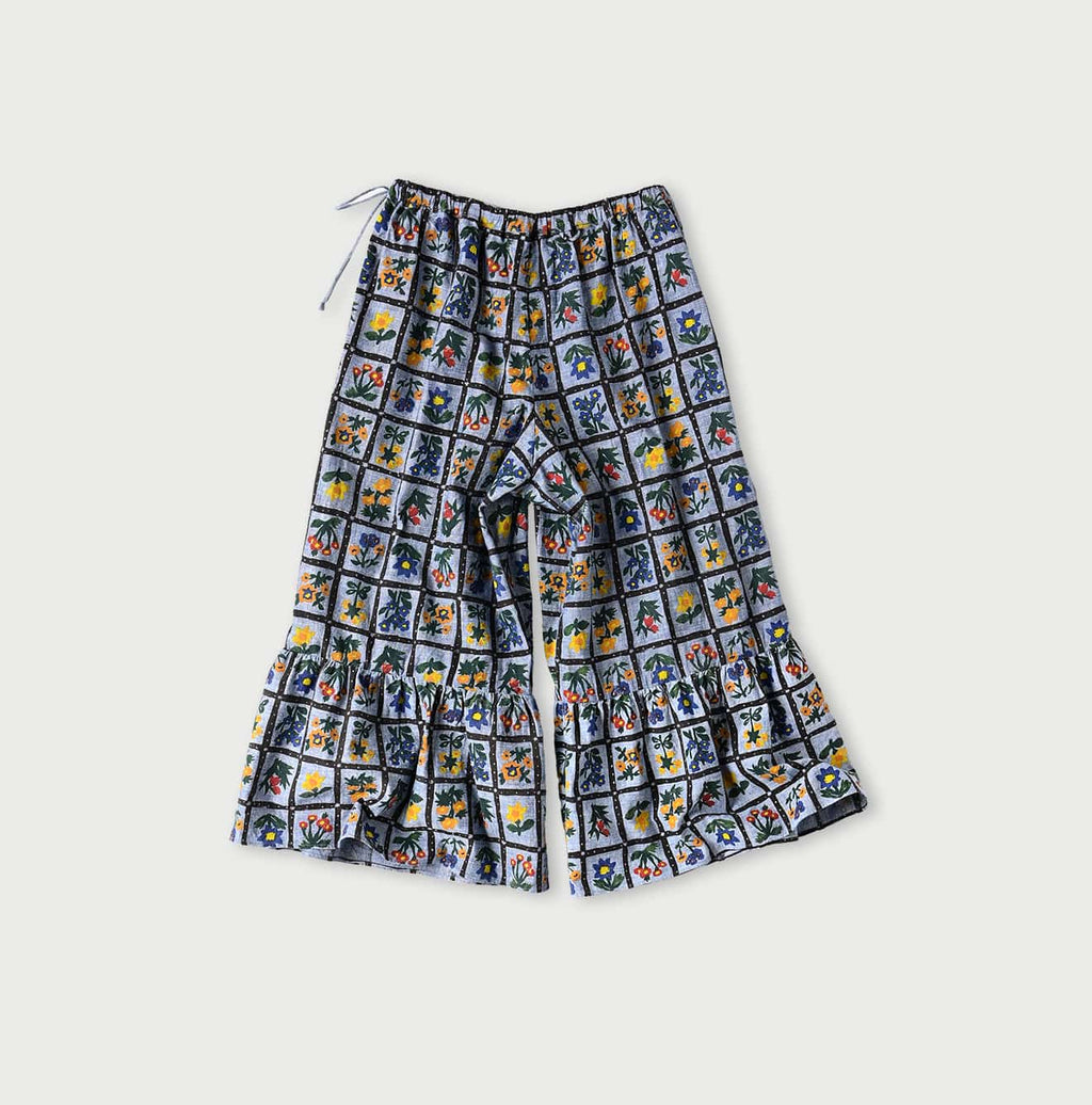 Dungaree Khadi Fleur Chambre Print Rapper Pants Back