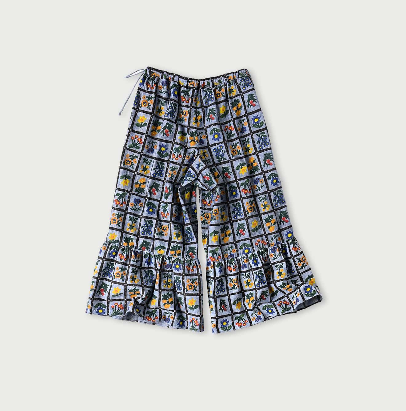 Dungaree Khadi Fleur Chambre Print Rapper Pants Back