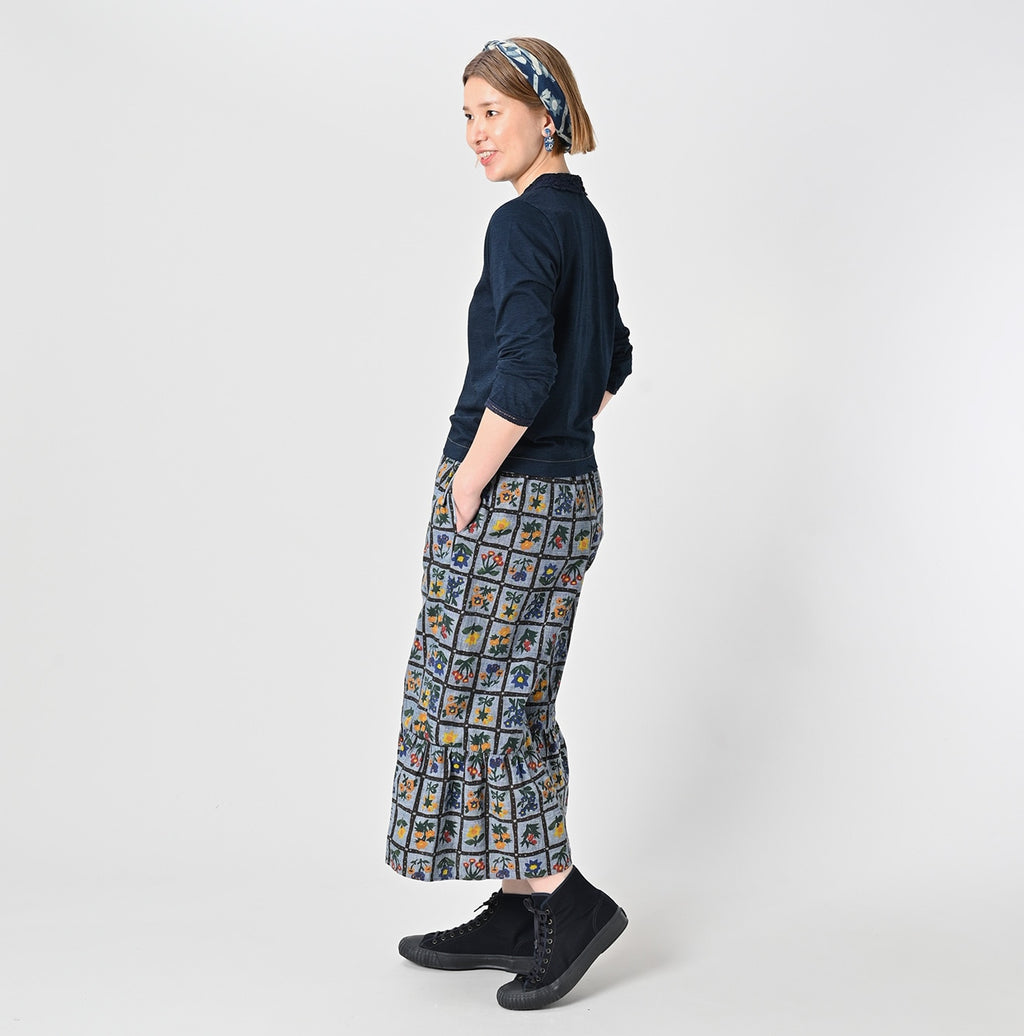 Dungaree Khadi Fleur Chambre Print Rapper Pants Female Model