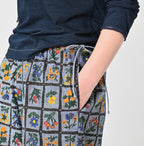 Dungaree Khadi Fleur Chambre Print Rapper Pants Detail