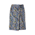 Dungaree Khadi Fleur Chambre Print Wrapped Skirt