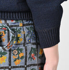 Dungaree Khadi Fleur Chambre Print Wrapped Skirt Detail