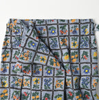 Dungaree Khadi Fleur Chambre Print Wrapped Skirt Detail